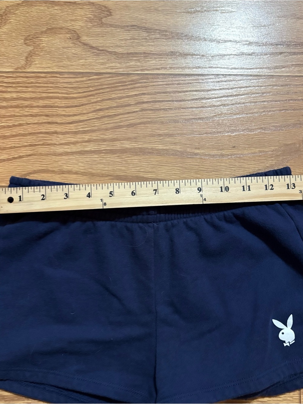 Playboy Bunny Logo Pacsun Blue White Sweat Lounge Shorts XS - Picture 5 of 6